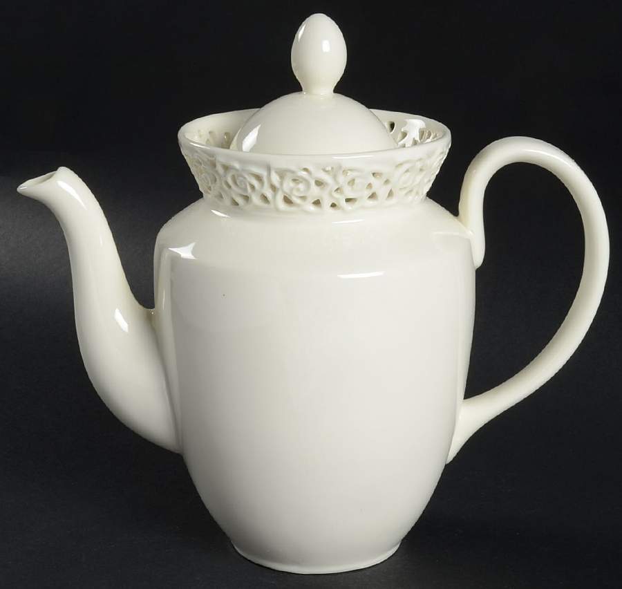 Cream Lace Coffee Pot & Lid by Godinger-1