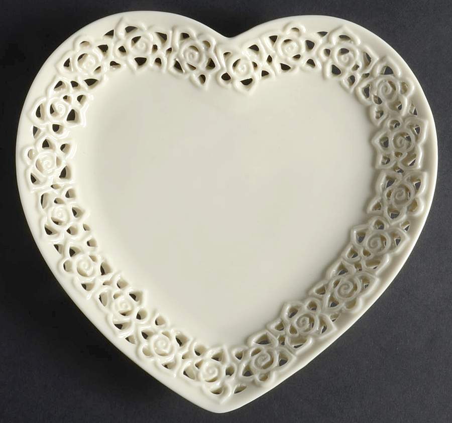Cream Lace Heart Shaped Dish by Godinger-1