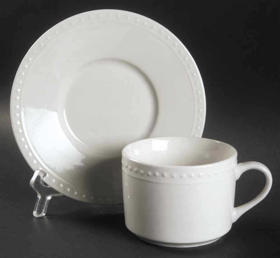 Niche (Black Backstamp) Flat Cup & Saucer Set by Gibson Designs-1