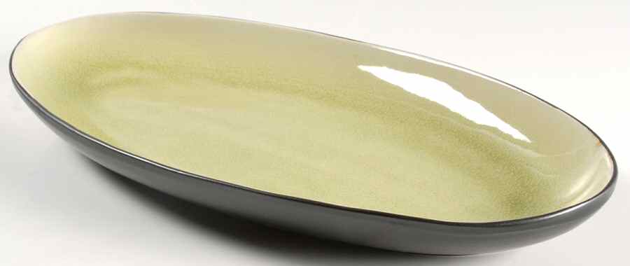 Krackle Kiwi 15" Oval Serving Platter by Gourmet Expressions-1