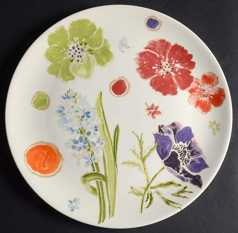 Jacinthe Cake Plate by Faiencerie De Gien-1