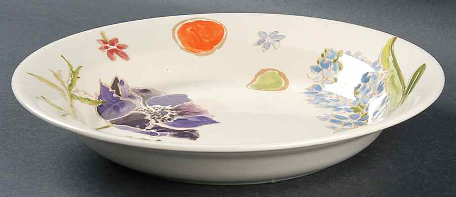 Jacinthe Large Rim Soup Bowl by Faiencerie De Gien-1