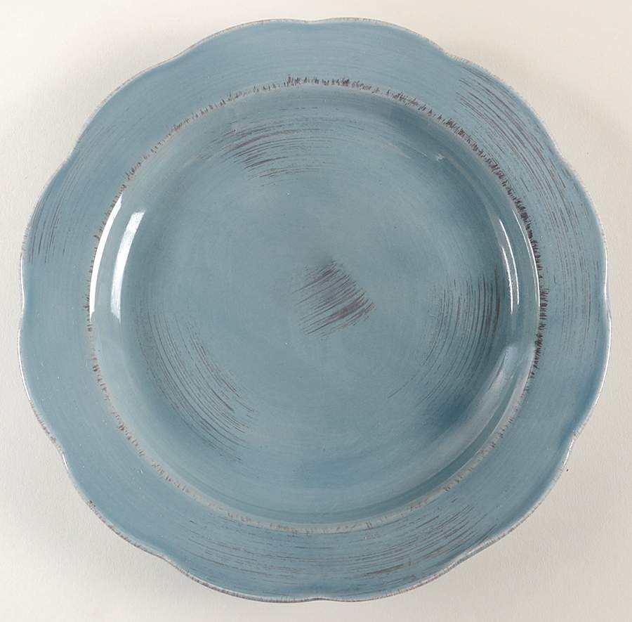 Flora Sky Blue Salad/Dessert Plate by Gibson Designs-1