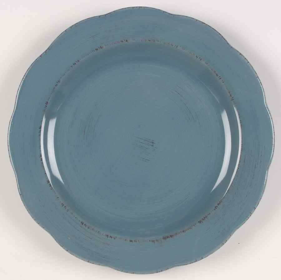 Flora Sky Blue Dinner Plate by Gibson Designs-1