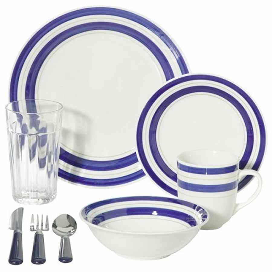 Basic Living Rainbow Cobalt Blue Dinner Plate by Gibson Designs-1