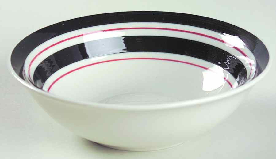 Basic Living Rainbow Black Soup/Cereal Bowl by Gibson Designs-1
