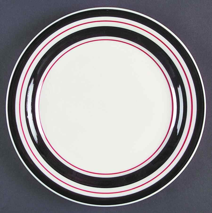 Basic Living Rainbow Black Dinner Plate by Gibson Designs-1