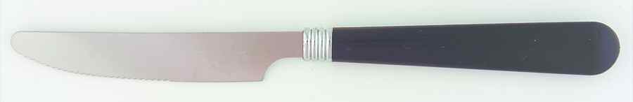 Basic Living Rainbow Black Small Dinner Knife by Gibson Designs-1