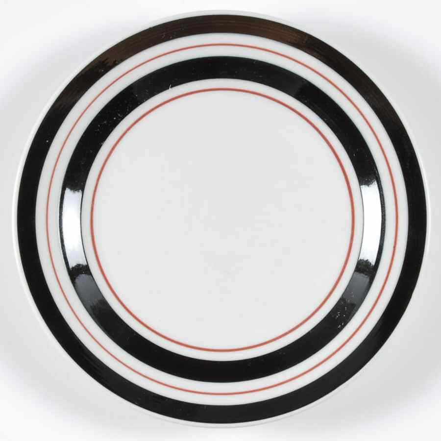 Basic Living Rainbow Black Salad/Dessert Plate by Gibson Designs-1