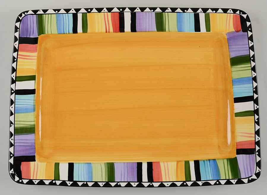 Fandango 19" Rectangular Serving Platter by Gibson Designs-1