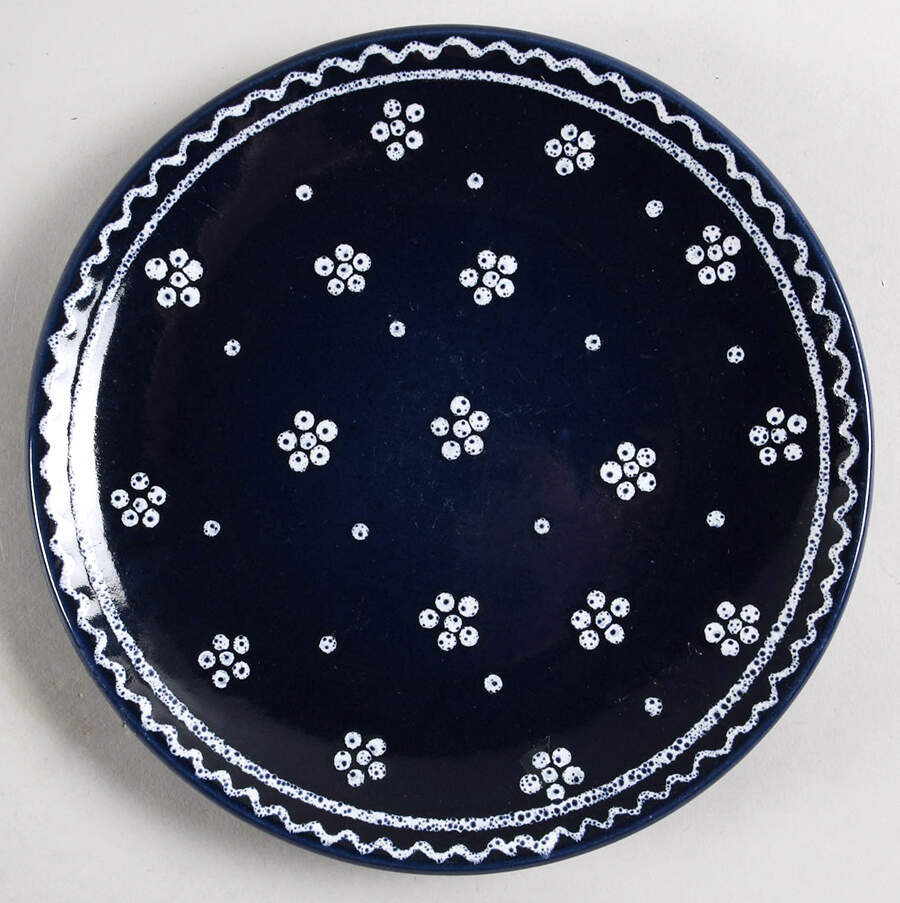 Dirndl Blue Dessert/Pie Plate by Gmundner Austria-1