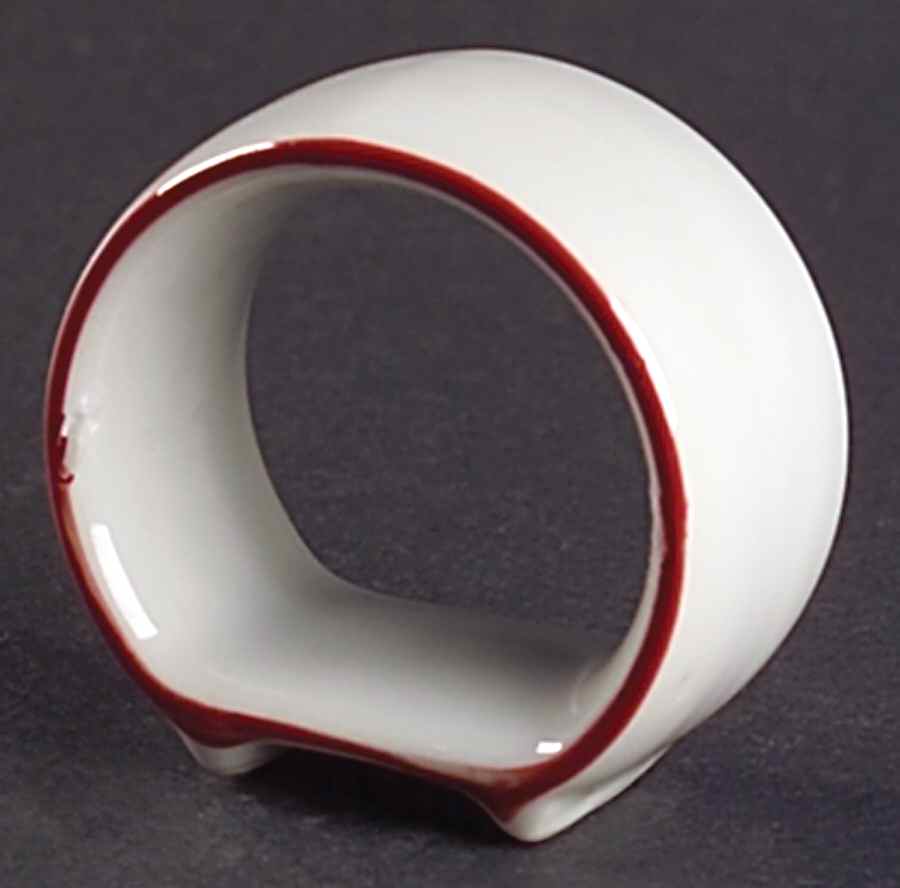 Vibes Red Banded (Round) Napkin Ring by Gibson Designs-1