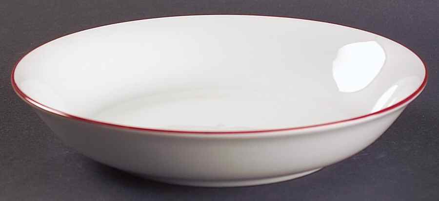 Vibes Red Banded (Round) Soup/Cereal Bowl by Gibson Designs-1