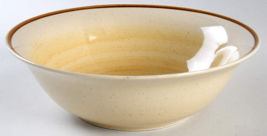 Ocean Dream Brown 9" Round Vegetable Bowl by Gibson Designs-1