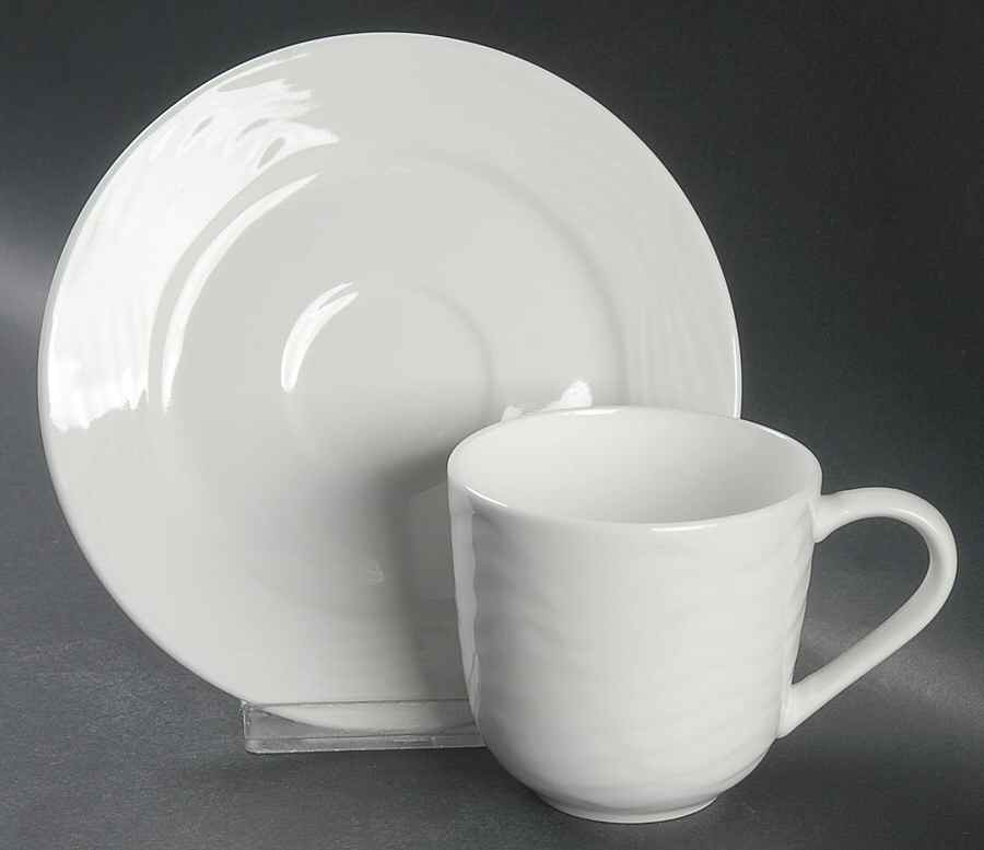 Eventide Flat Cup & Saucer Set by Gibson Designs-1