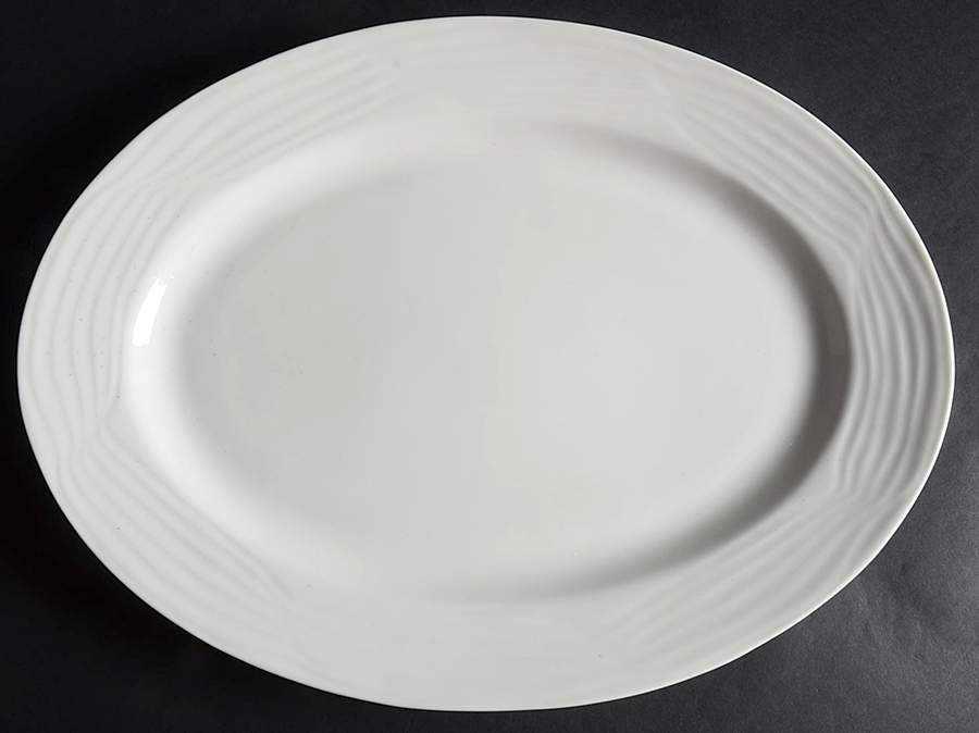Eventide 14" Oval Serving Platter by Gibson Designs-1