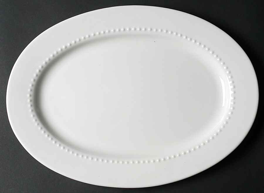 Adorne 14" Oval Serving Platter by Gibson Designs-1