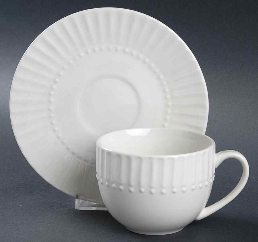 Tremaine Flat Cup & Saucer Set by Gibson Designs-1