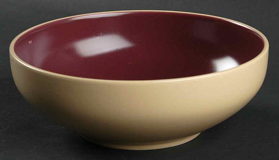 Paradiso 2 Tone Burgundy Soup/Cereal Bowl by Gibson Designs-1