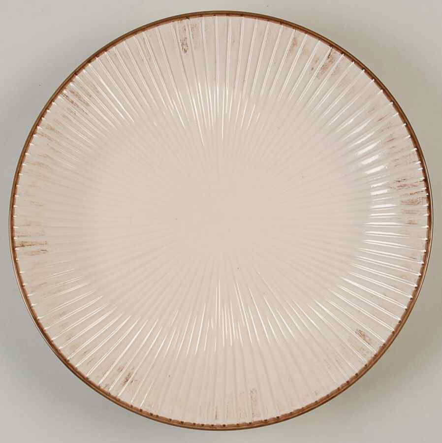 Moorea White Dinner Plate by Gibson Designs-1