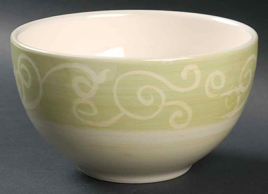 Twilight Green Soup/Cereal Bowl by Gibson Designs-1