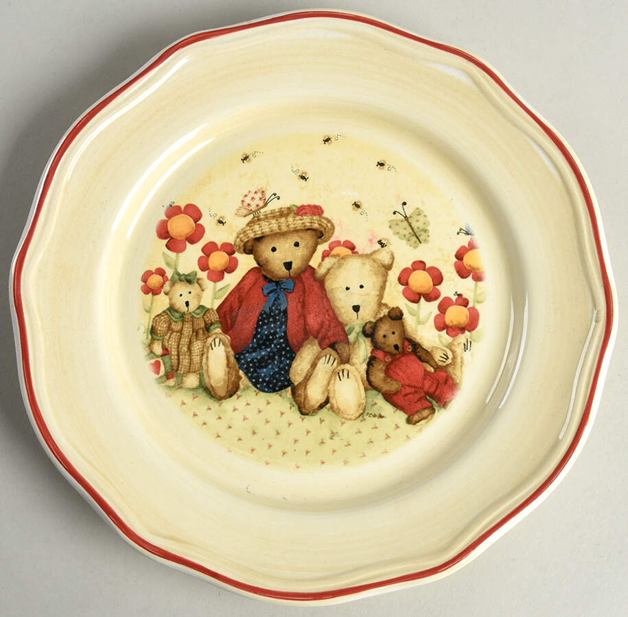 Bear Family Salad/Dessert Plate by Gibson Designs-1