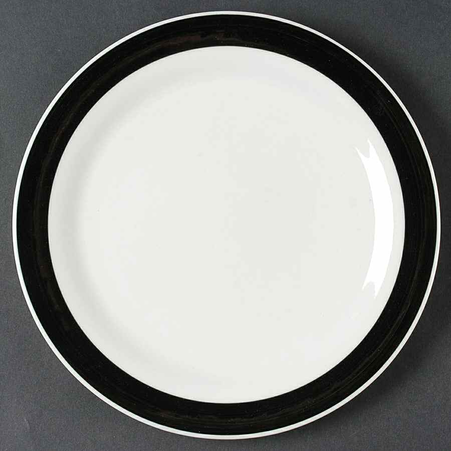 Essex Black Dinner Plate by Gibson Designs-1