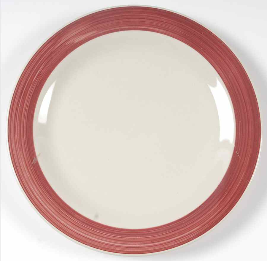 Essex Burgundy Dinner Plate by Gibson Designs-1