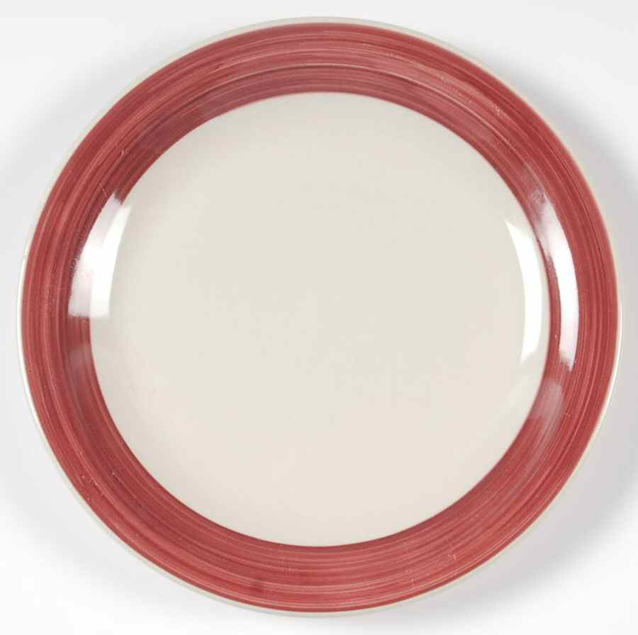 Essex Burgundy Salad/Dessert Plate by Gibson Designs-1