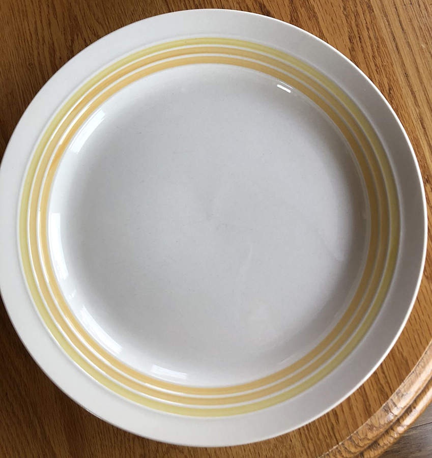 Basic Living VI Yellow Dinner Plate by Gibson Designs-1
