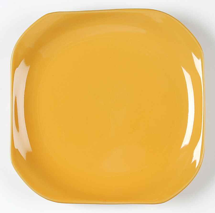 Conway Yellow Square Dinner Plate by Gibson Designs-1
