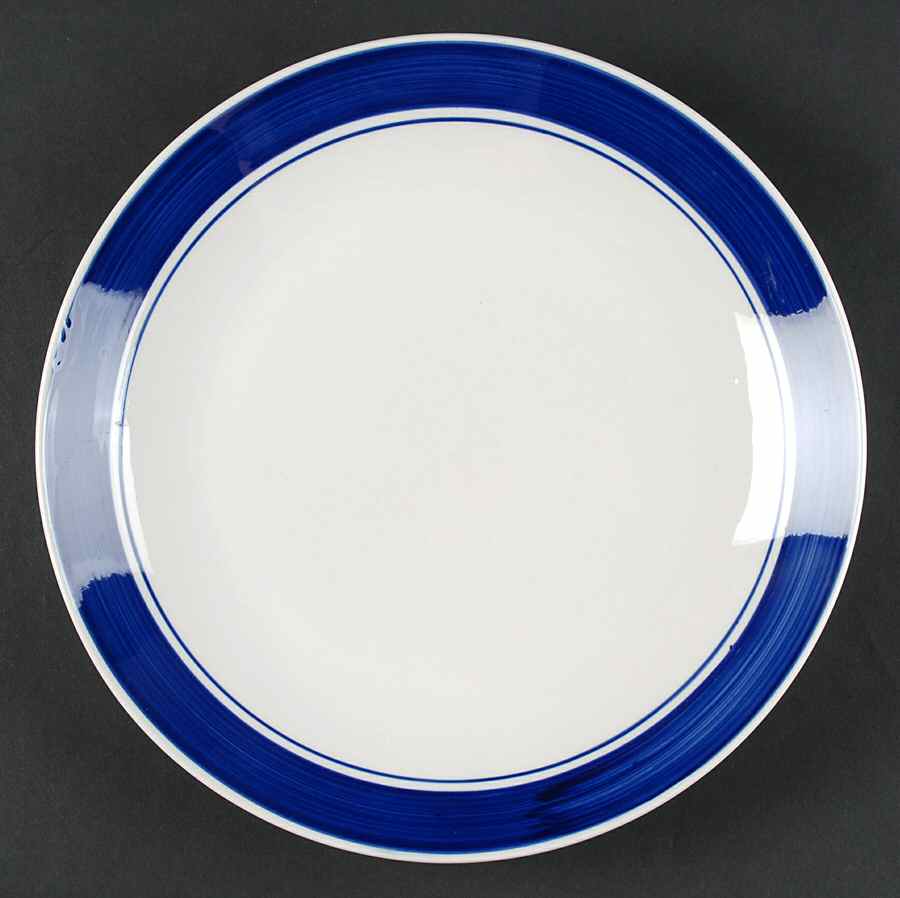Basic Living VIII Marine Blue Dinner Plate by Gibson Designs-1