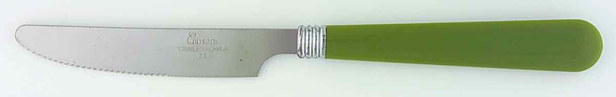 Basic Living VIII Green Small Dinner Knife by Gibson Designs-1