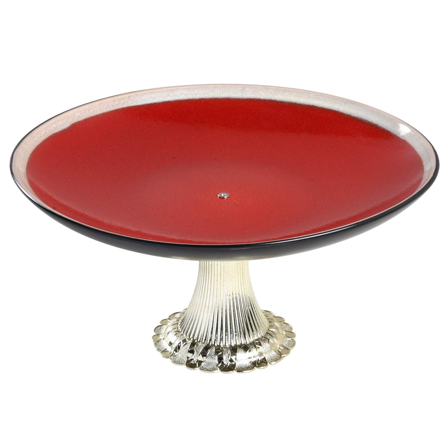 Festive Carousel Cake Stand with 4"-5" Metal Pedestal  Hc by Gibson Designs-1