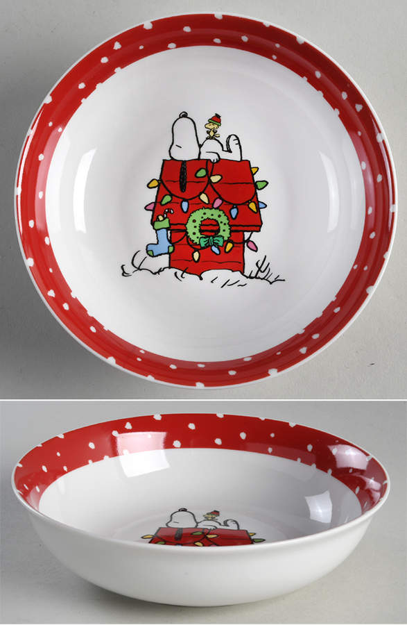 Snoopy Christmas Snow Soup/Cereal Bowl by Gibson Designs-1
