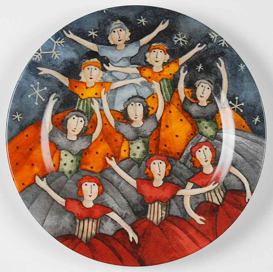 Twelve Days of Christmas Salad/Dessert Plate by Gibson Designs-1