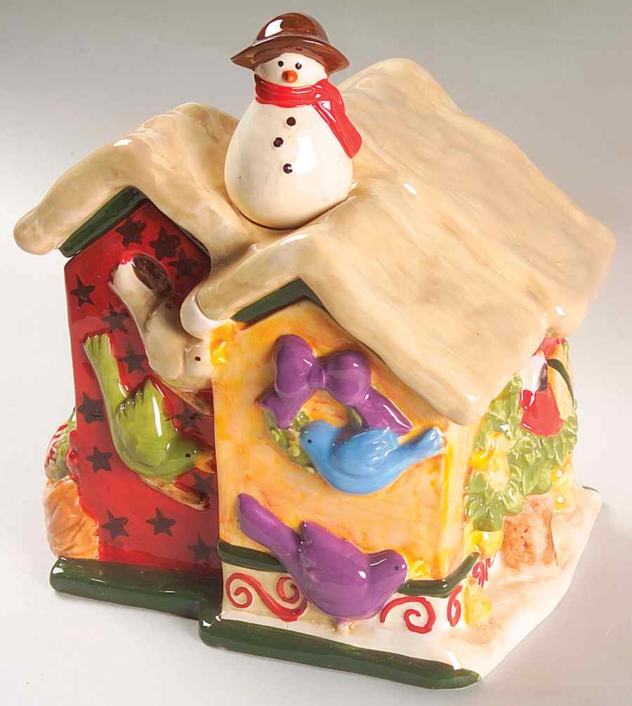 Twelve Days of Christmas House Cookie Jar & Lid by Gibson Designs-1