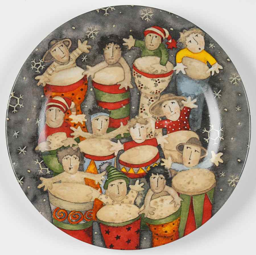 Twelve Days of Christmas Salad/Dessert Plate by Gibson Designs-1