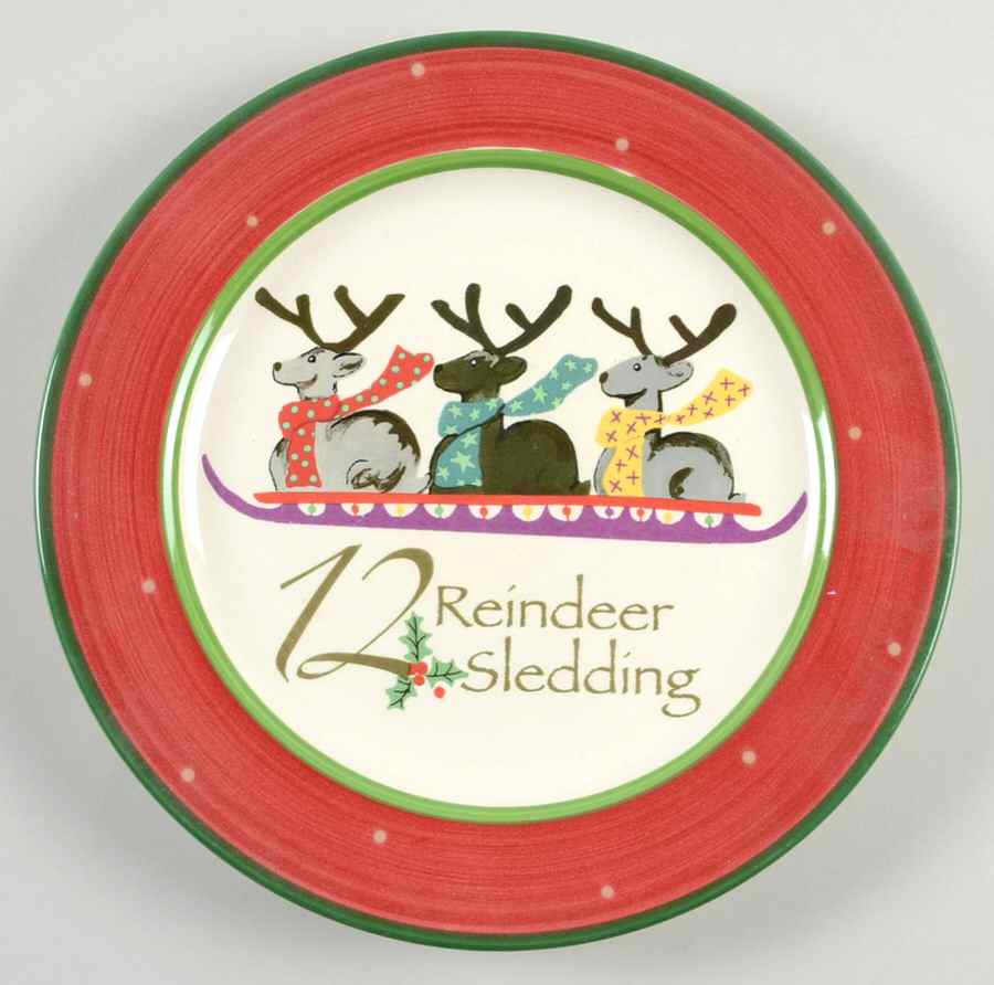 Twelve Days of Christmas Salad/Dessert Plate by Gibson Designs-1