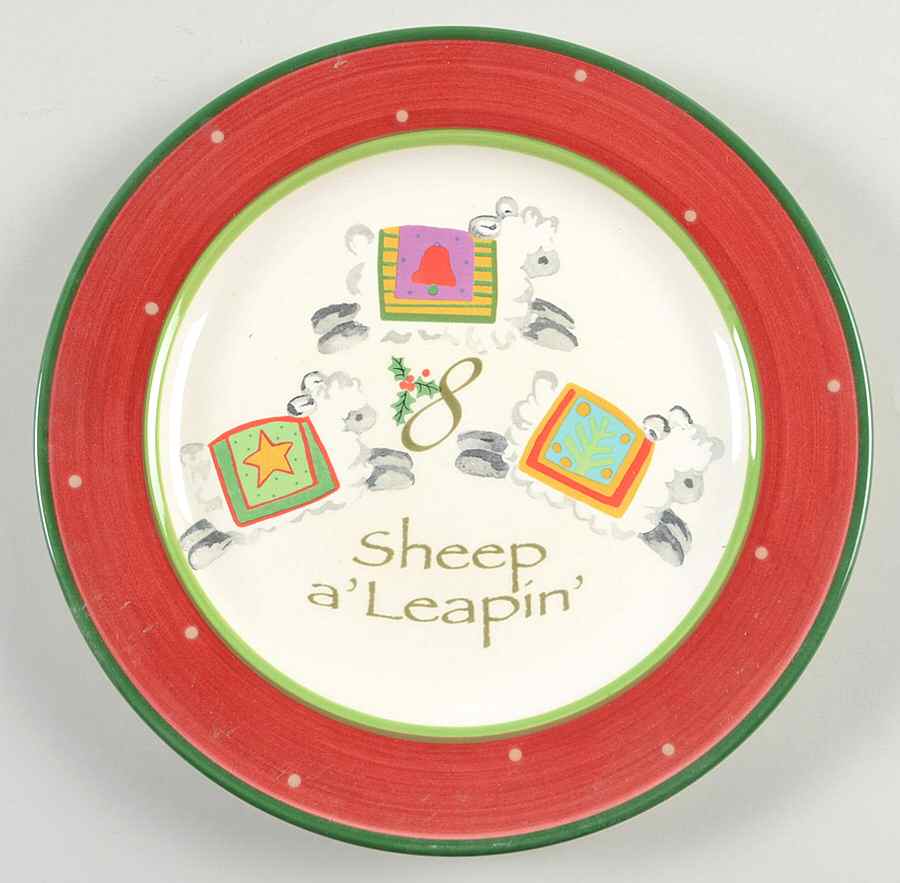 Twelve Days of Christmas Salad/Dessert Plate by Gibson Designs-1