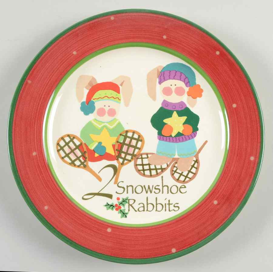 Twelve Days of Christmas Salad/Dessert Plate by Gibson Designs-1