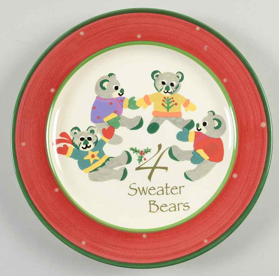 Twelve Days of Christmas Salad/Dessert Plate by Gibson Designs-1