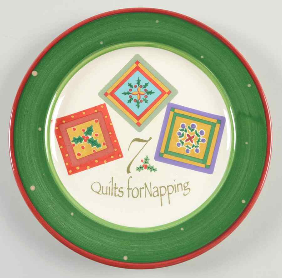 Twelve Days of Christmas Salad/Dessert Plate by Gibson Designs-1