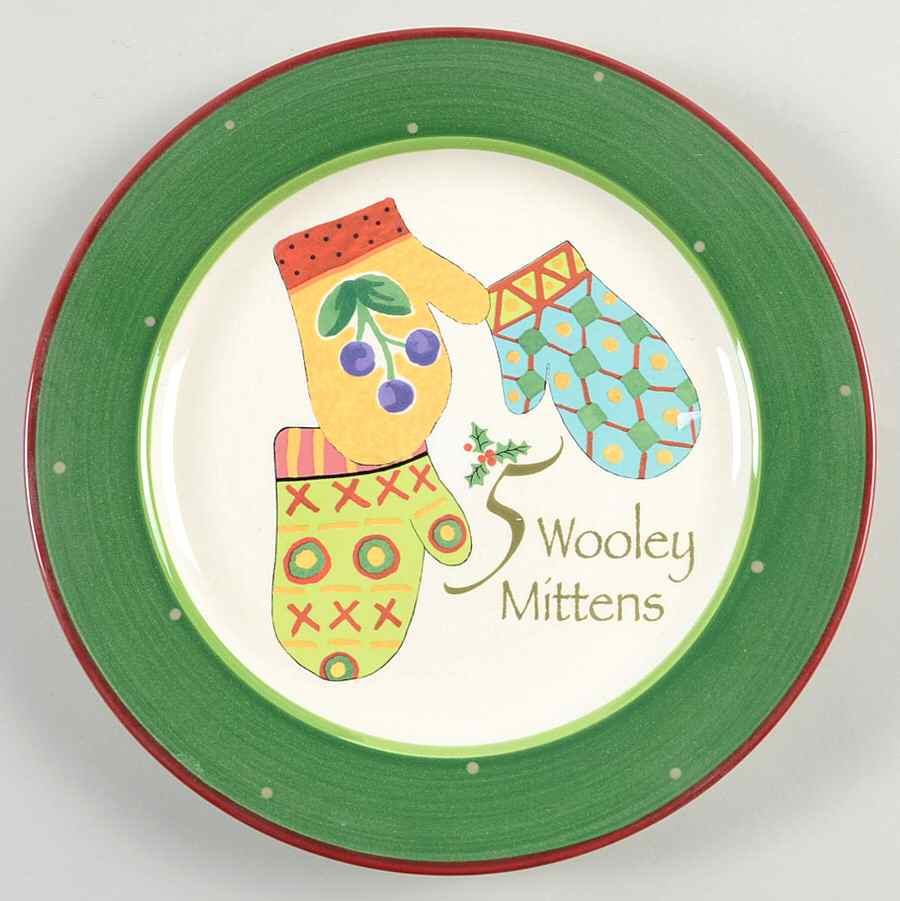 Twelve Days of Christmas Salad/Dessert Plate by Gibson Designs-1