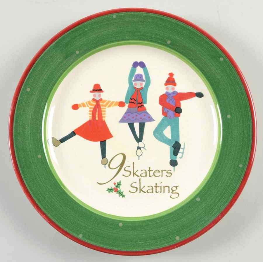 Twelve Days of Christmas Salad/Dessert Plate by Gibson Designs-1