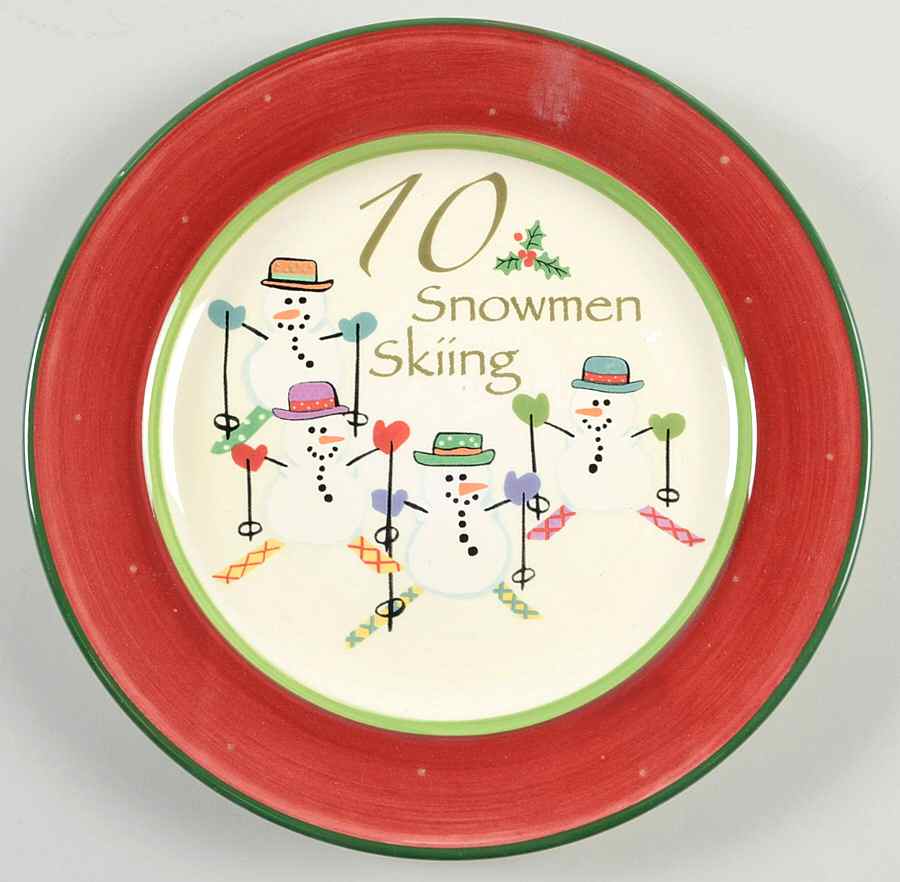 Twelve Days of Christmas Salad/Dessert Plate by Gibson Designs-1
