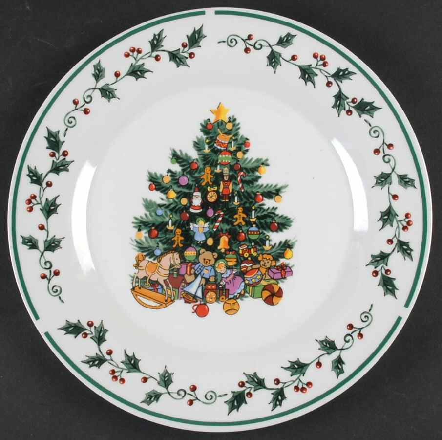Tree Trimmings Salad/Dessert Plate by Gibson Designs-1