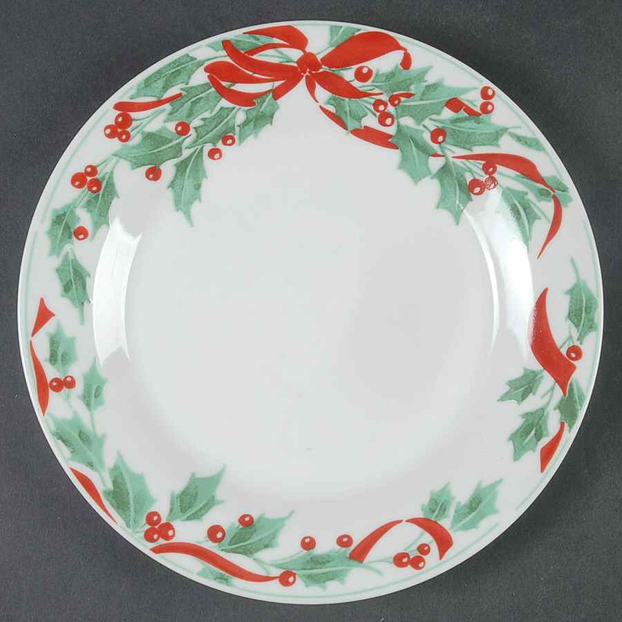 Holiday Garland Salad/Dessert Plate by Gibson Designs-1