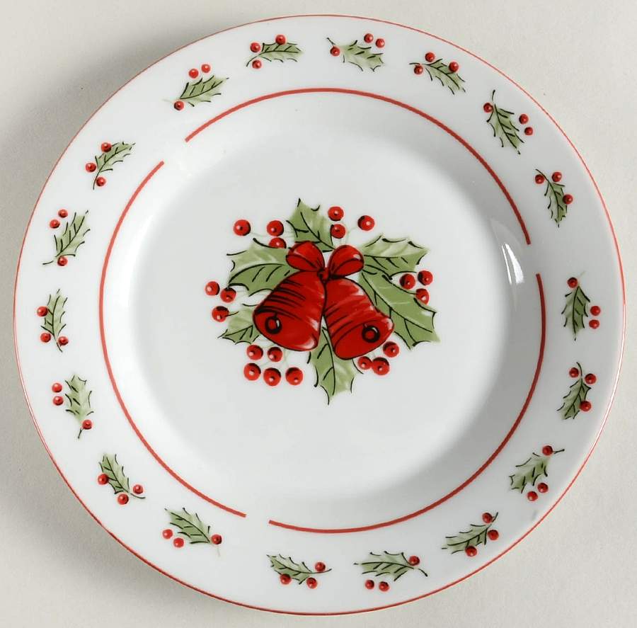 Holiday Carillon Salad/Dessert Plate by Gibson Designs-1