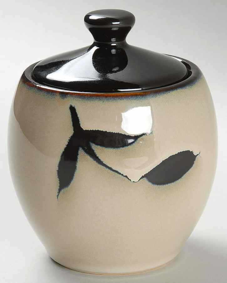 Midnight Palm Sugar Bowl & Lid by Gibson Designs-1
